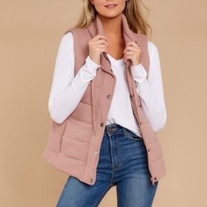 Red Dress Boutique Mauve pink puffy vest